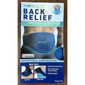 Miracle Back Relief Compression And Soothing Gel Shoulder/ Back Support  New
